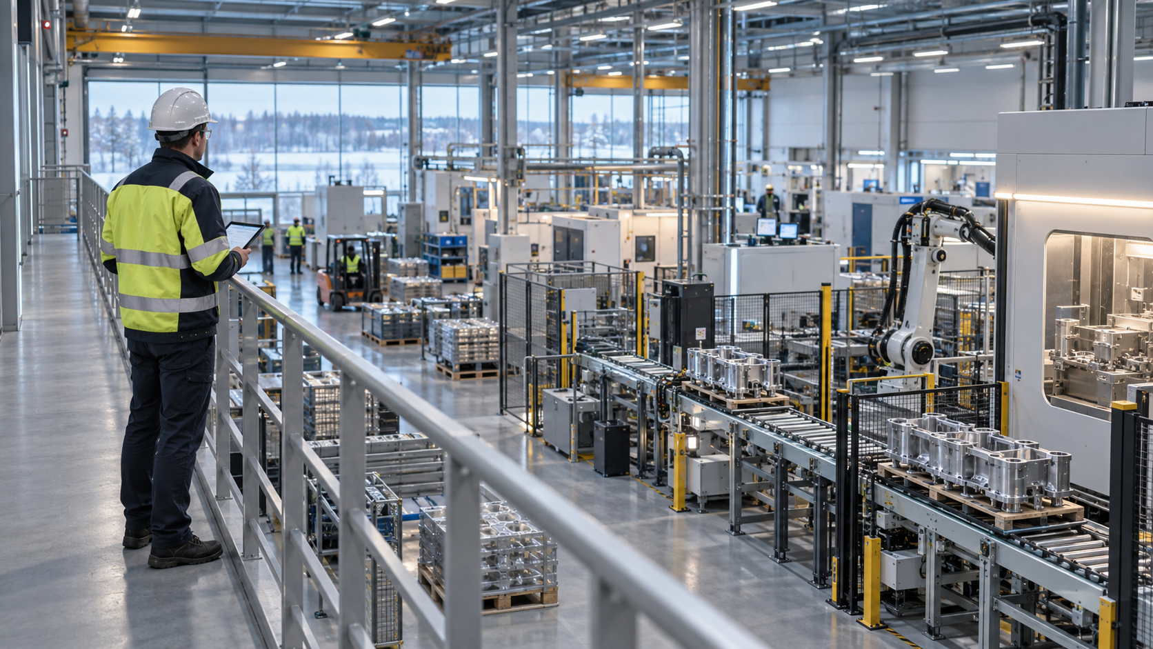Modern manufacturing facility and production line